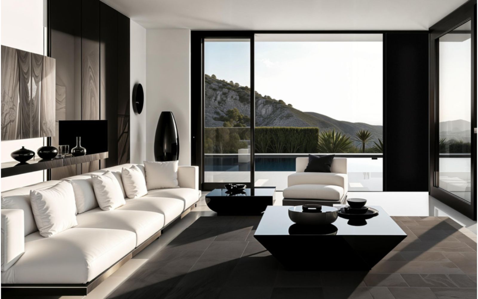 02 modern living room mountain view
