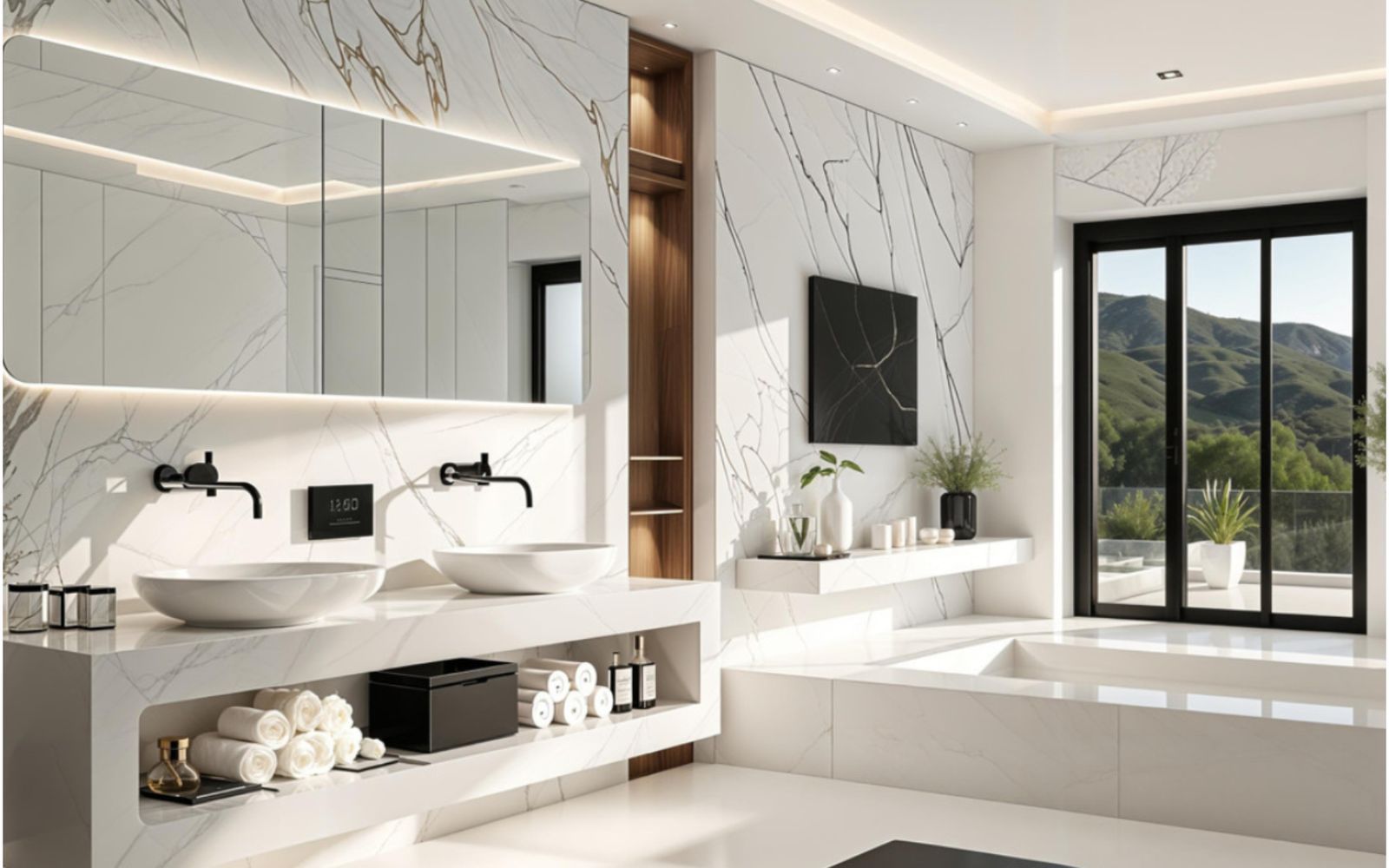 03 modern bathroom with mountain view