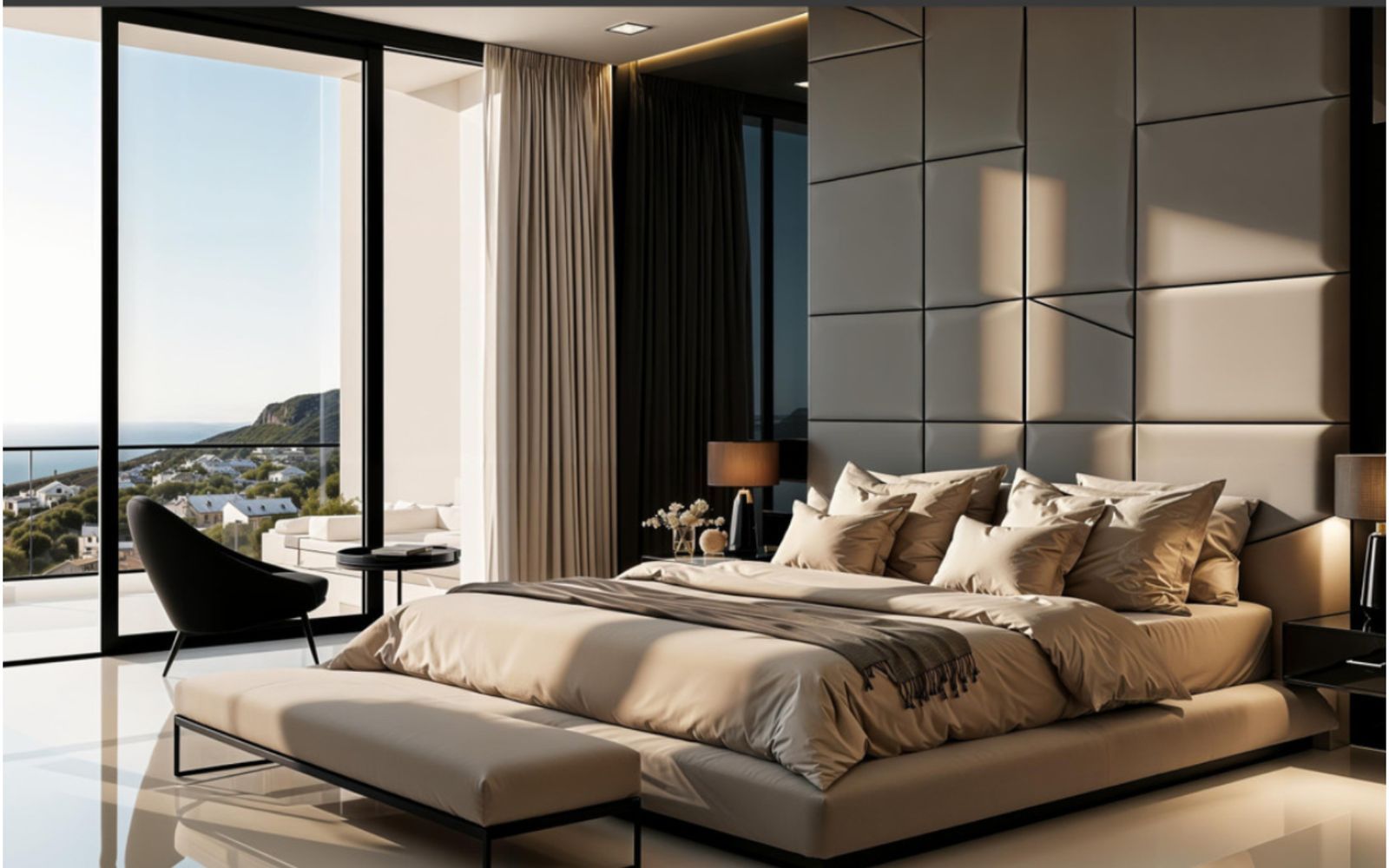 06 modern bedroom balcony view
