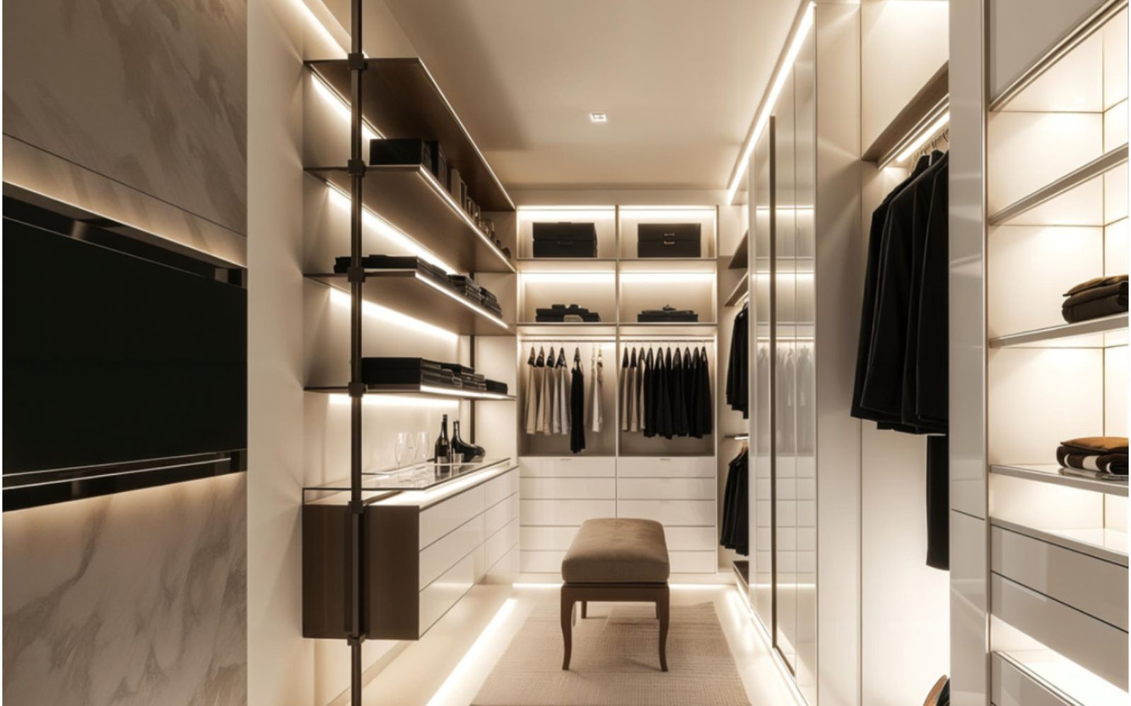 09 modern walk in closet